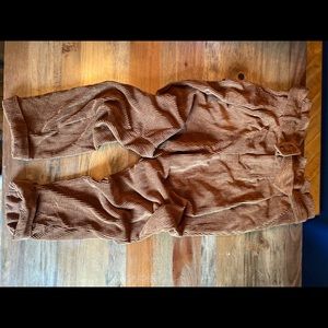 Paper bag high waisted corduroy pants